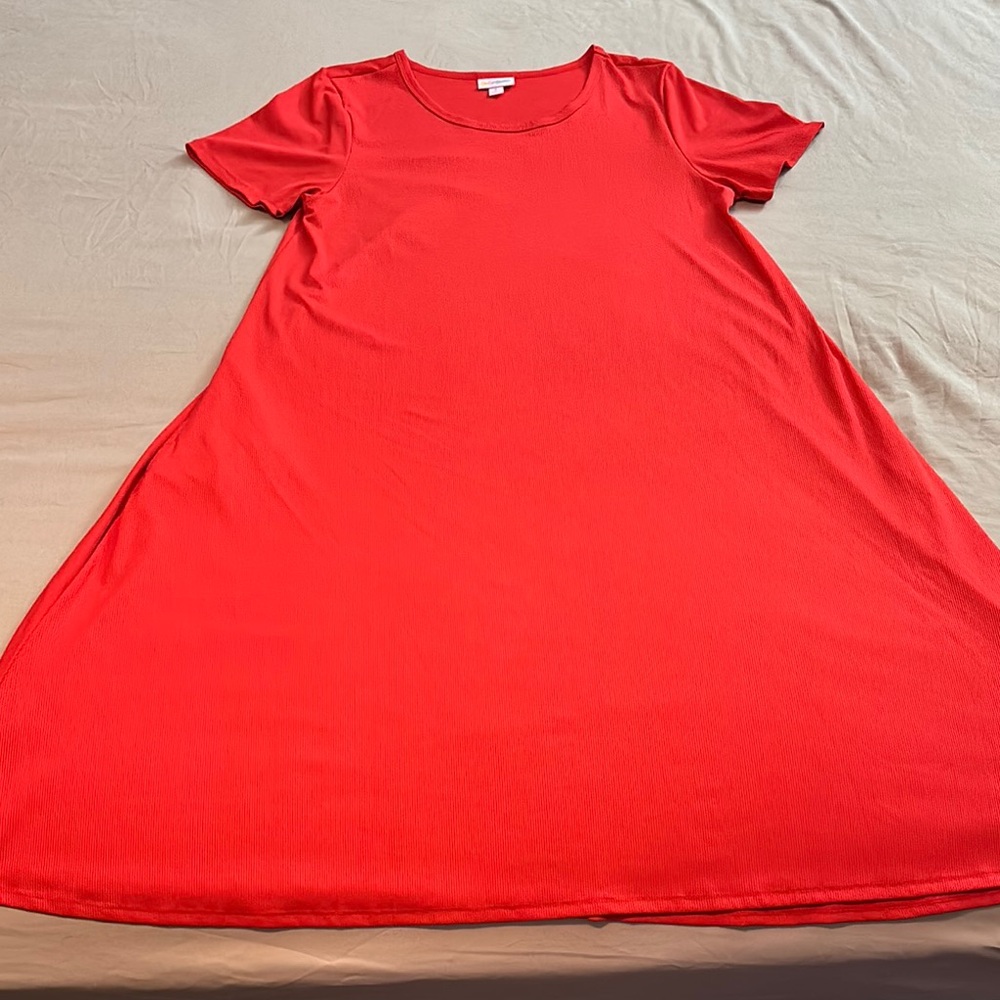 LuLaRoe Jesse Vibrant Red Dress
